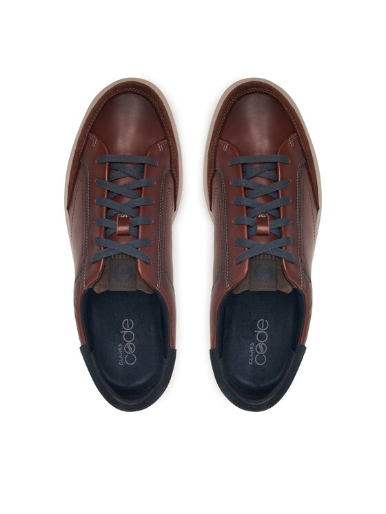 Clarks Sneakersy Clarks Code C Tie 26328042 Brązowy ciemny