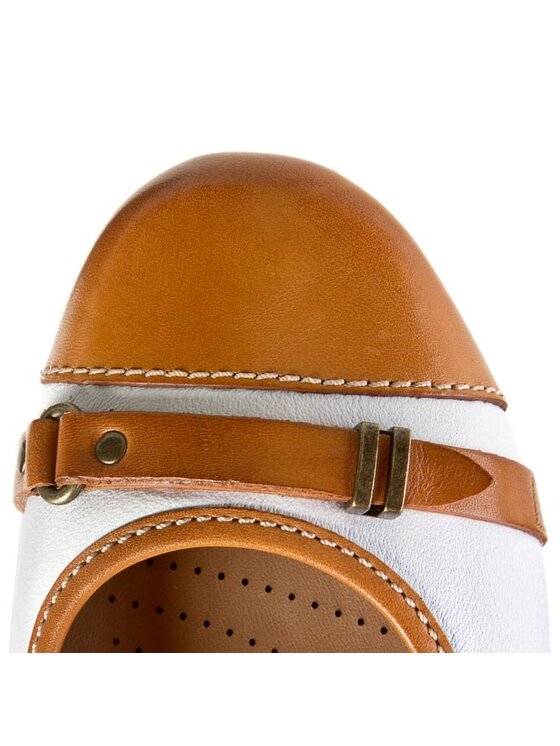 Clarks Ballerine Clarks Henderson Bird 261080474 White Leather