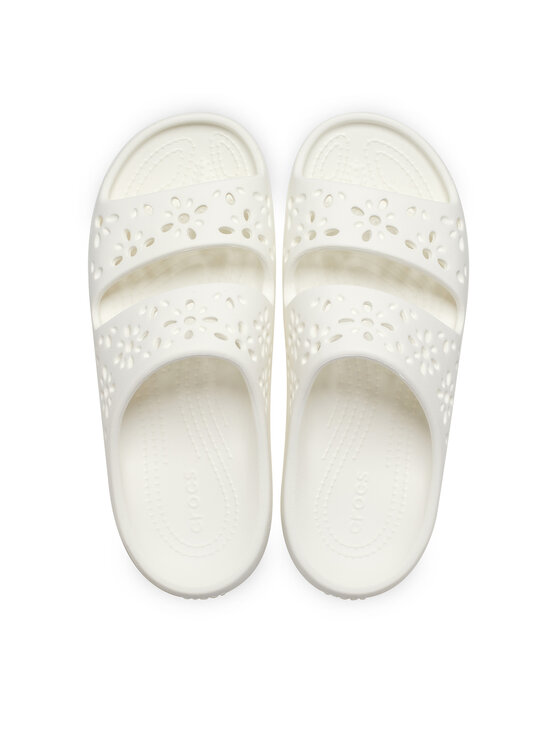 Crocs Шльопанці Crocs Classic Floral Cutout Sandal 210966 Білий