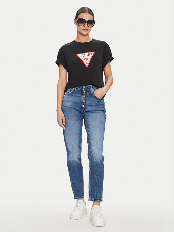 Guess Jeans Guess Jeans Футболка W4YI73 K8HM0 Чорний Regular Fit