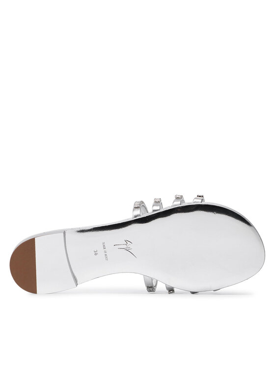 Giuseppe Zanotti Шльопанці Giuseppe Zanotti E200003 Срібний