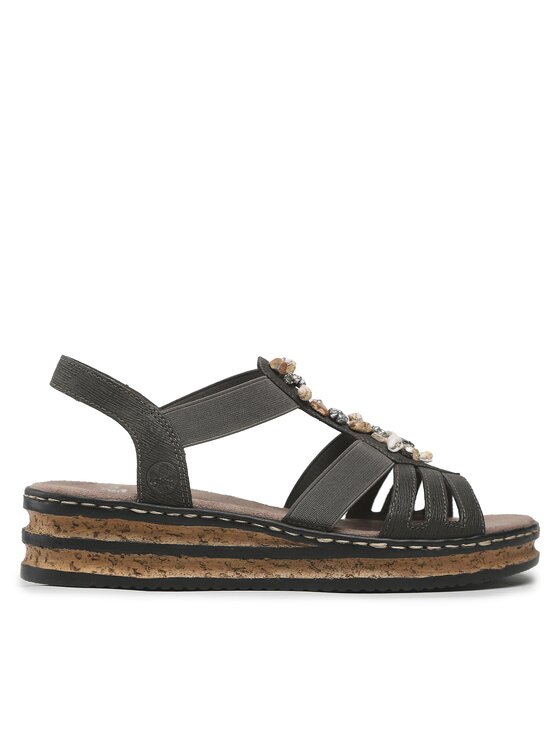 Rieker Sandali Rieker 62949-45 Siva