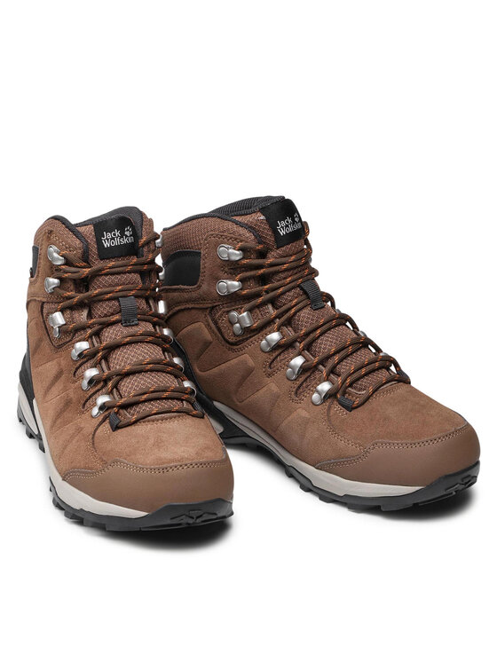 Jack Wolfskin Trekingová obuv Jack Wolfskin Refugio Texapore Mid W 4050871 Hnedá
