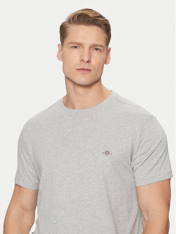 Gant Gant Póló Shield 2003185 Szürke Slim Fit