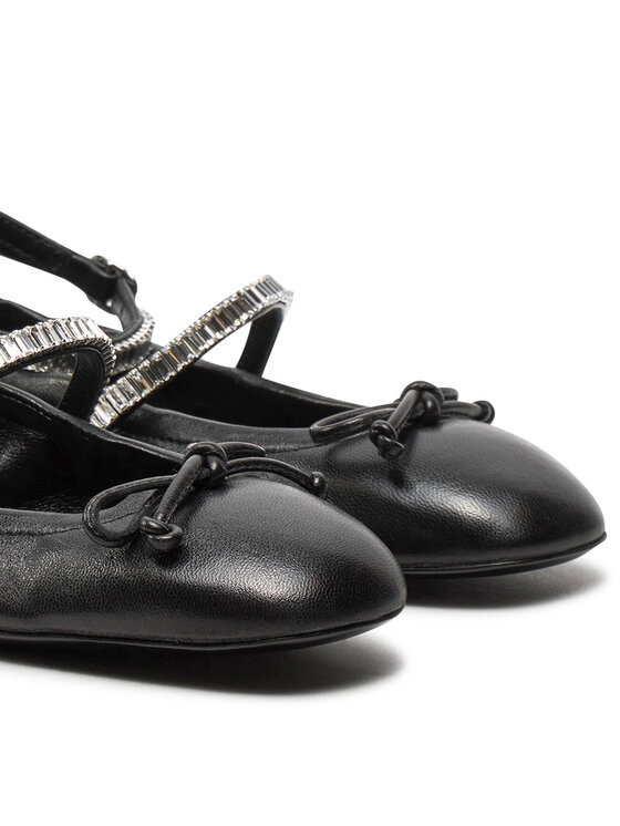 Stuart Weitzman Балетки Stuart Weitzman Stefannie Balet Flat SI443 Чорний