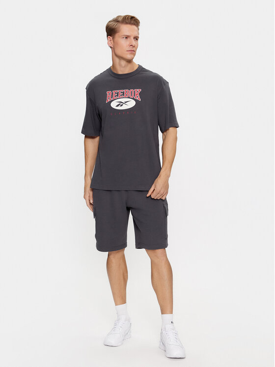 Reebok Reebok Majica Archive Essentials IL8793 Siva Regular Fit