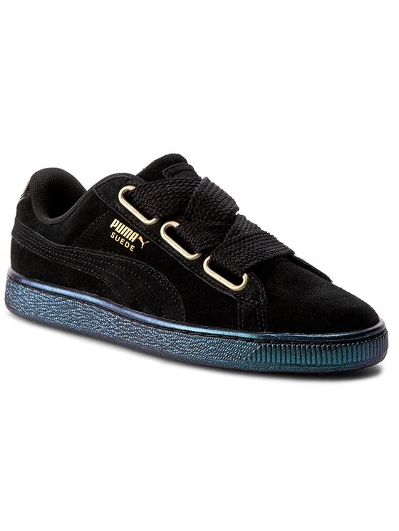 Puma Sneakersy Puma Suede Heart Satin Wn's 362714 03 Czarny