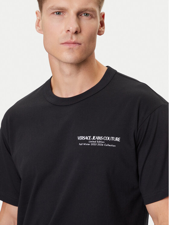 Versace Jeans Couture Versace Jeans Couture Camiseta 79GAHE10 CJ00E Negro Regular Fit