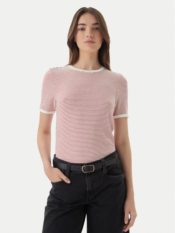 ONLY ONLY Camiseta Tine 15315406 Rojo Regular Fit
