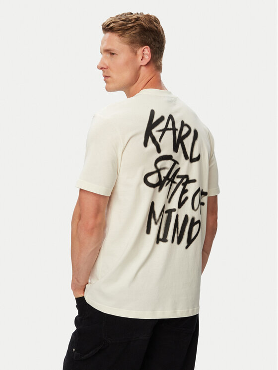Karl Lagerfeld Jeans Karl Lagerfeld Jeans Camiseta B3M17005 Crema Regular Fit