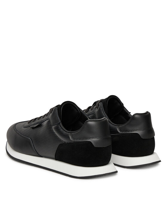 Calvin Klein Laisvalaikio batai Calvin Klein Low Prof Runn Laceup Perf Lth HM0HM01871 Juoda