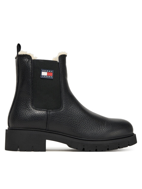 Sztyblety Tommy Jeans Tjw Chelsea Boot Wl EN0EN02826 Czarny