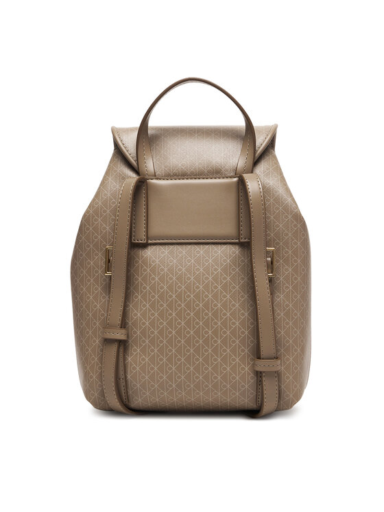 Calvin Klein Plecak Calvin Klein Emblem Aop Mini Backpack LV04F3507G Beżowy