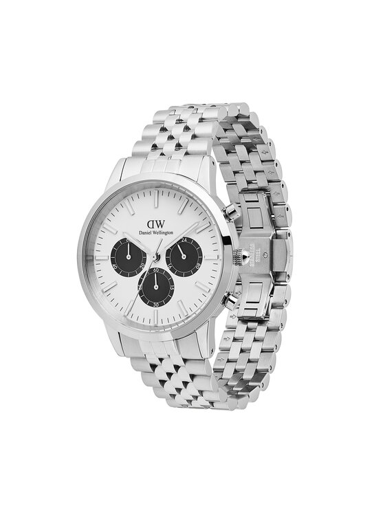 Daniel Wellington Hodinky Daniel Wellington Iconic Chronograph DW00100872 Strieborná