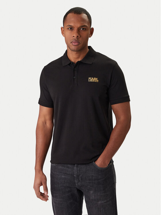 KARL LAGERFELD KARL LAGERFELD Polo marškinėliai 745780 500235 Juoda Regular Fit