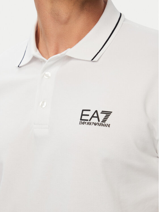 EA7 Emporio Armani EA7 Emporio Armani Поло 8NPF16 PJVUZ 1100 Білий Slim Fit