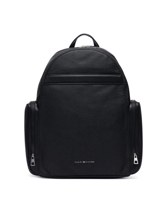 Tommy Hilfiger Mochila Tommy Hilfiger Th Business Leather Backpack AM0AM14684 Negro
