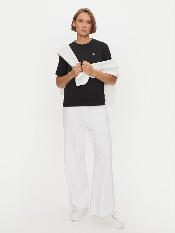 Lacoste Lacoste Футболка TF7215 Чорний Loose Fit