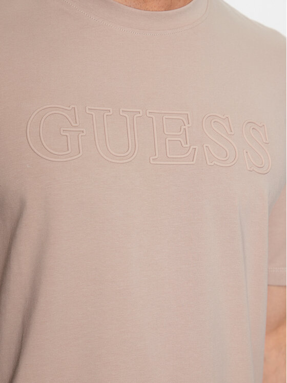 Guess Guess Marškinėliai Alphy Z2YI11 J1314 Smėlio Regular Fit