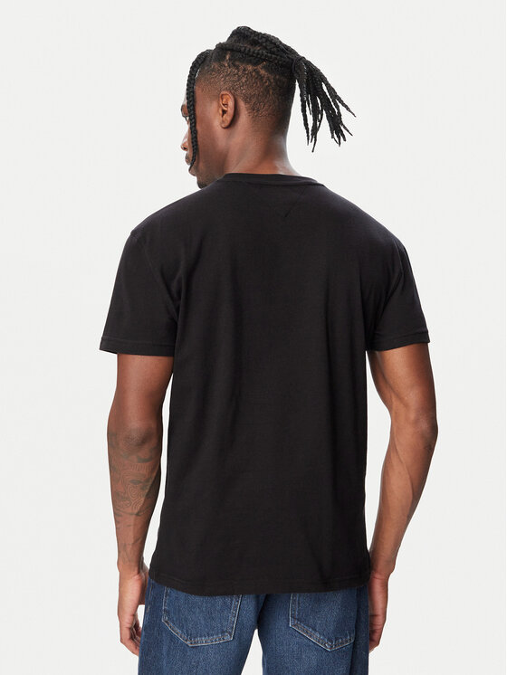 Tommy Jeans Tommy Jeans T-shirt Tjm Reg Sflag Ss Tee Ext DM0DM22504 Nero Regular Fit