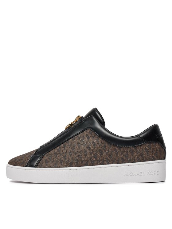 MICHAEL Michael Kors Снікерcи MICHAEL Michael Kors Keaton Zip Slip On 43R4KTFP2B Коричневий
