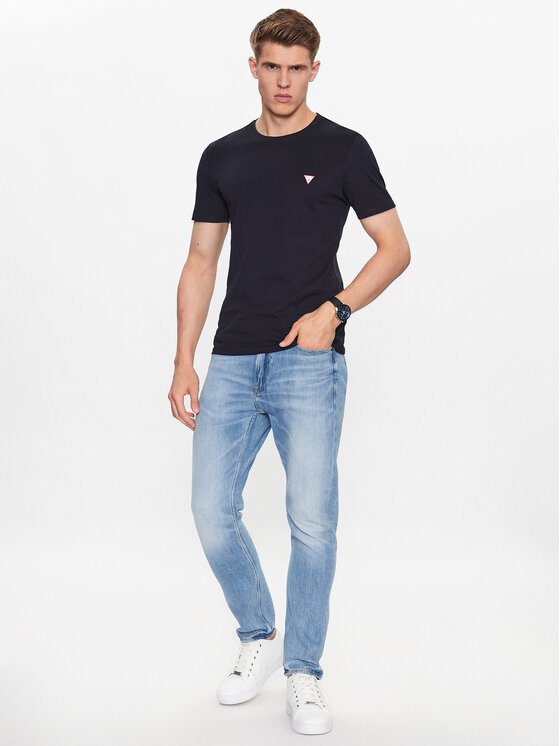 Guess Guess Футболка M2YI36 I3Z14 Cиній Slim Fit