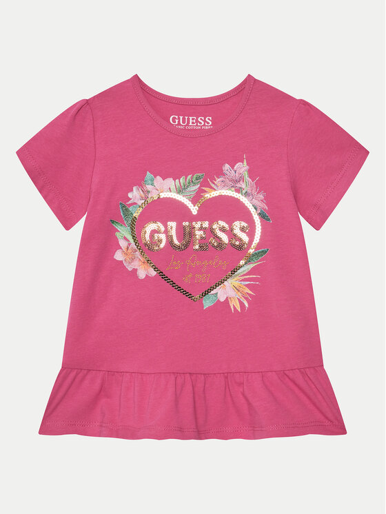 Guess Guess Футболка K5GI10 K6YW Рожевий Regular Fit