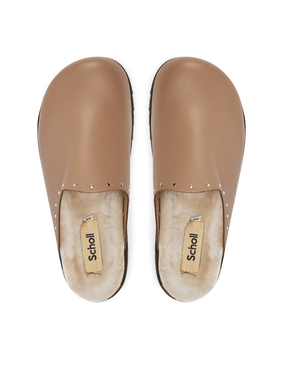 Scholl Šľapky Scholl Fae Studs F30938 Hnedá