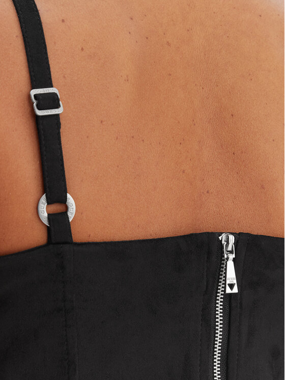 Guess Guess Топ W6RH03 WJ472 Чорний Slim Fit