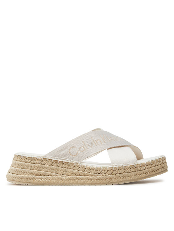 Calvin Klein Jeans Alpargatas Calvin Klein Jeans Sporty Wedge Rope Sandal Mr YW0YW01364 Blanco