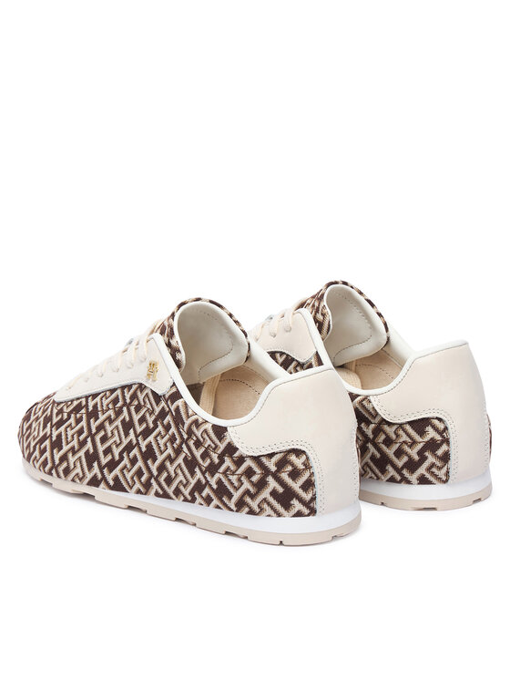 Tommy Hilfiger Sneakersy Tommy Hilfiger Bella Monogram Sneaker FW0FW09523 Hnědá