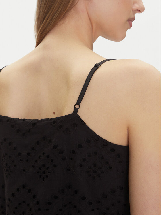 Pieces Pieces Топ Vilde 17156563 Чорний Regular Fit