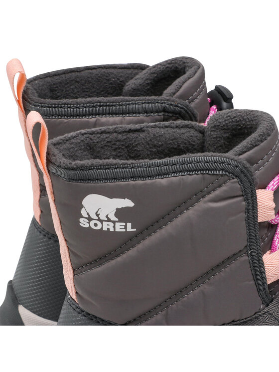 Sorel Śniegowce Sorel Youth Whitney II Short Lace WP NY3903 Szary