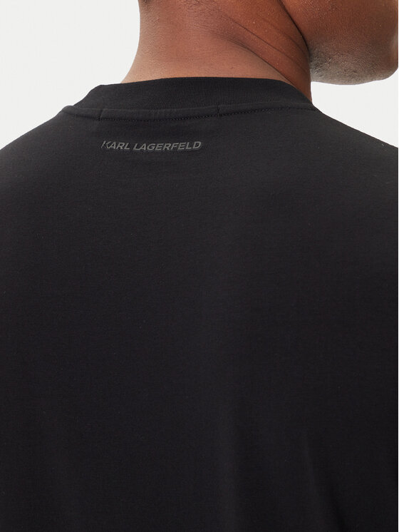 KARL LAGERFELD KARL LAGERFELD Póló 755750 500221 Fekete Regular Fit