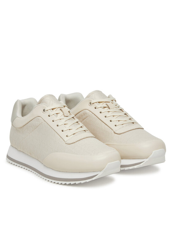 Calvin Klein Laisvalaikio batai Calvin Klein Runner Lace Up - Jacq HW0HW02413 Écru