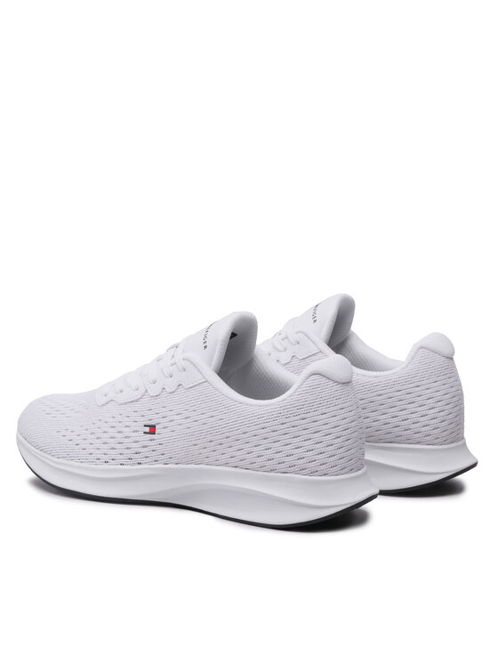 Tommy Hilfiger Sneakersy Tommy Hilfiger Lightweight Runner Knit Flag FM0FM04563 Biały