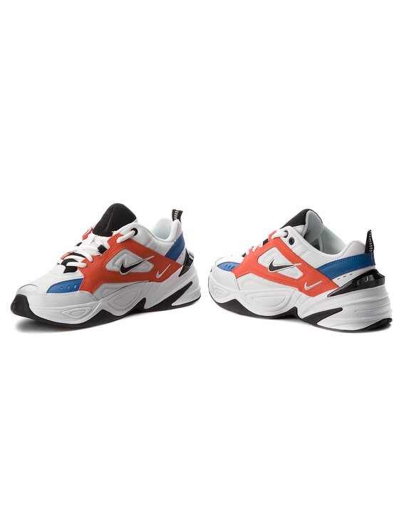 nike m2k tekno summit white black team orange