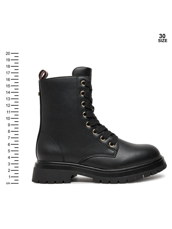 Tommy Hilfiger Trapper stila apavi Tommy Hilfiger Lace-Up Bootie T3A5-33569-1351 M Melns
