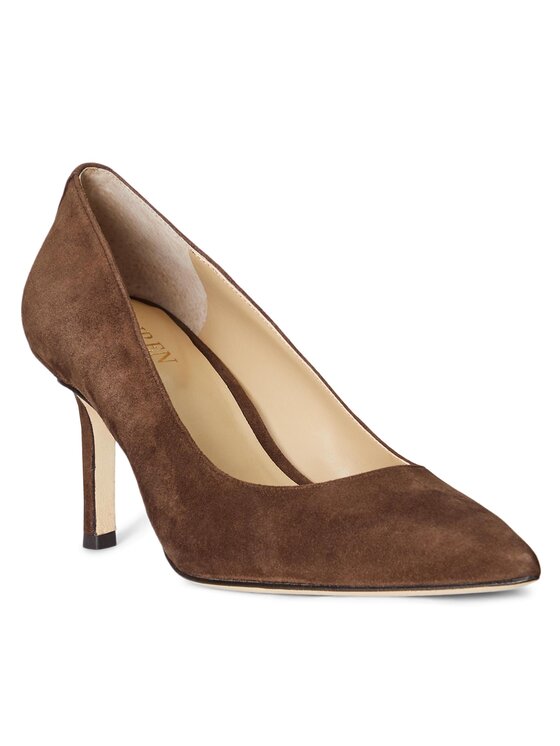 LAUREN RALPH LAUREN Čevlji z visoko peto Lauren Ralph Lauren 802709652010 Rjava