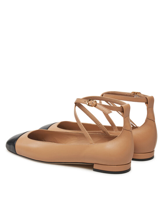 Stuart Weitzman Bailarinas Stuart Weitzman Eden Atrap Flat SJ720 Beis