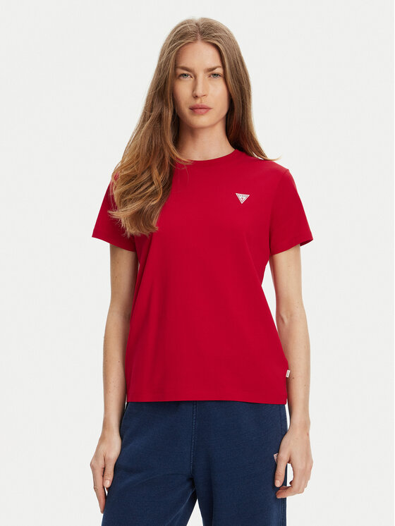 Guess Jeans Guess Jeans Póló W4YI10 J1314 Piros Regular Fit