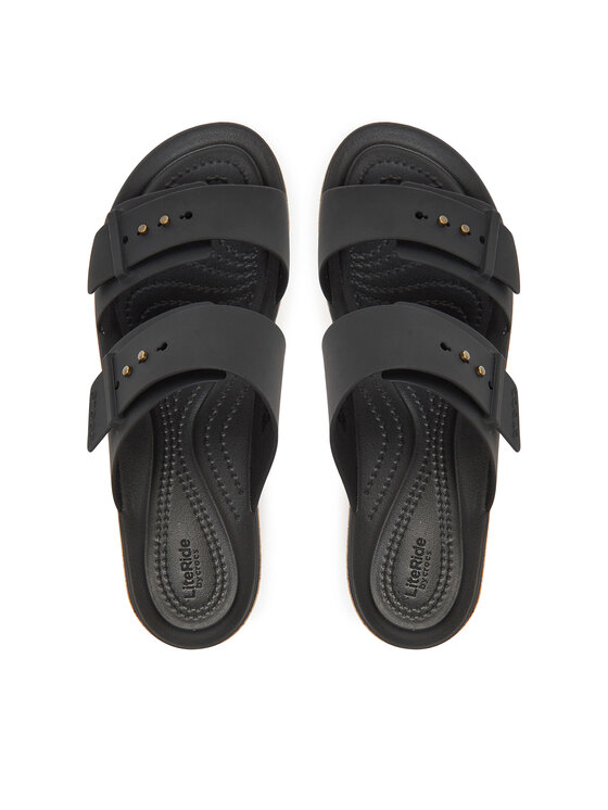Crocs Шльопанці Crocs Brooklyn Cork Buckle 211252 Чорний