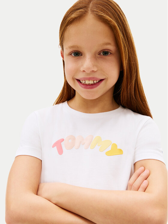 Tommy Hilfiger Tommy Hilfiger Camiseta KG0KG09246 Blanco Regular Fit