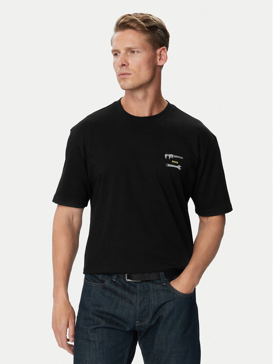 BOSS BOSS Camiseta Te Tools 50571290 Negro Regular Fit