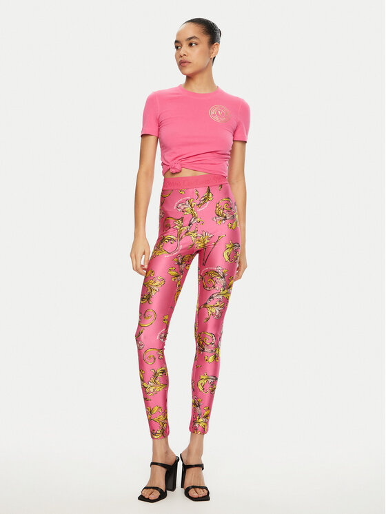 Versace Jeans Couture Versace Jeans Couture Футболка 78HAHT00 Рожевий Regular Fit