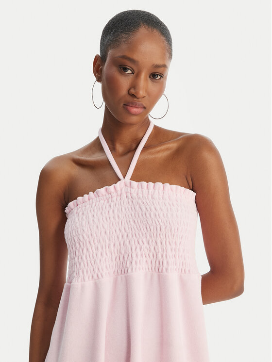 Juicy Couture Juicy Couture Vasarinė suknelė Smocked Terry JCGED126007 Rožinė Regular Fit