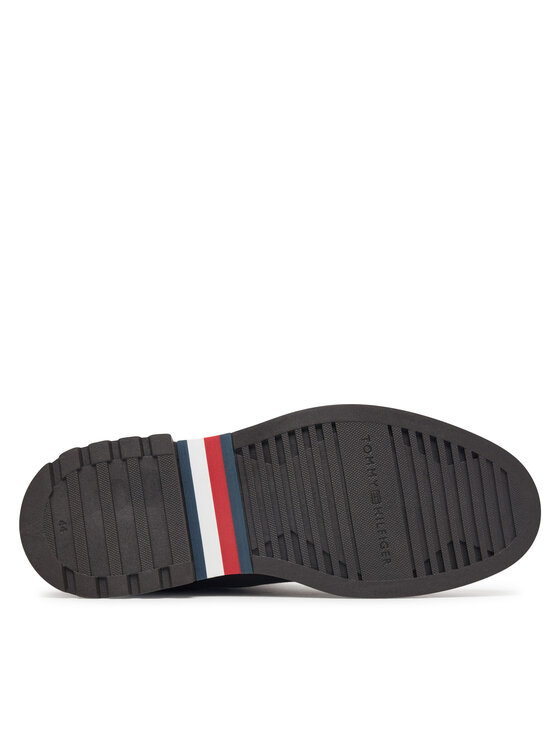 Tommy Hilfiger Členková obuv s elastickým prvkom Tommy Hilfiger Corporate Casual Suede Chelsea FM0FM05952 Hnedá