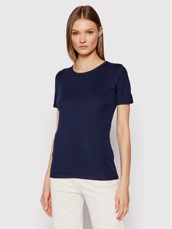 United Colors Of Benetton United Colors Of Benetton Marškinėliai 3GA2E16A0 Tamsiai mėlyna Regular Fit