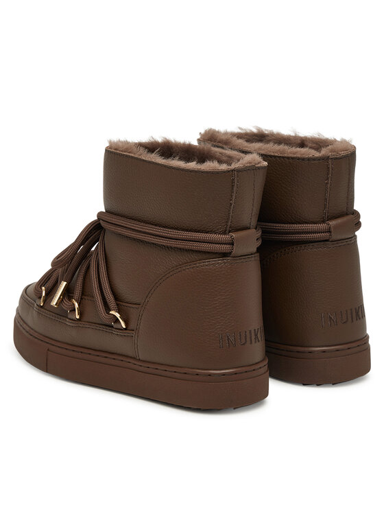 Inuikii Škornji za sneg Inuikii Full Leather 1001.003.0252.152 Temno rjava
