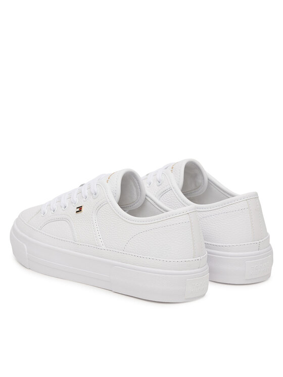 Tommy Hilfiger Sneakers Tommy Hilfiger Platform Vulc Piping Ltr FW0FW09393 Bianco